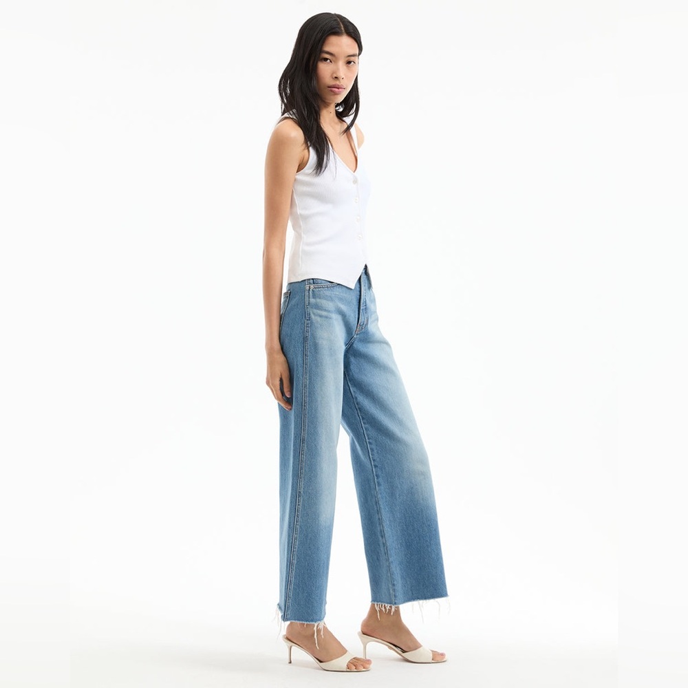Veronica Beard Taylor Cropped Wide-Leg Jean